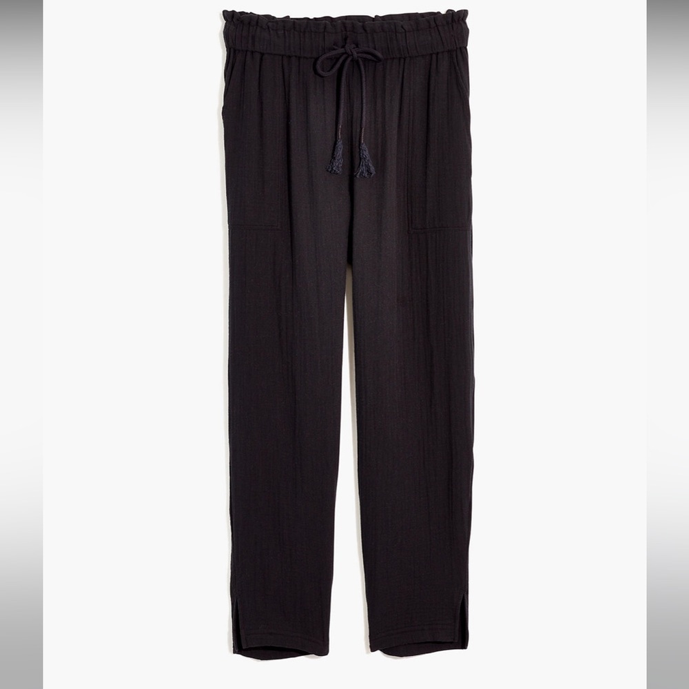 Nwt- madewell lightspun black linen pants